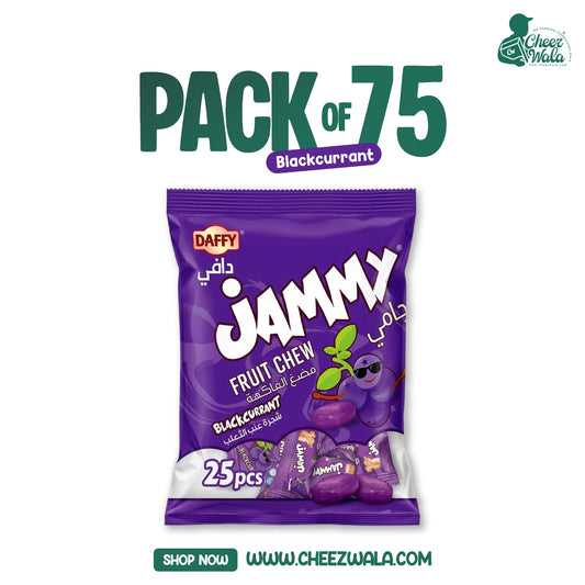 Daffy | Jammy Fruit Chew Black Current - Pack Of 75 (Rs.150)