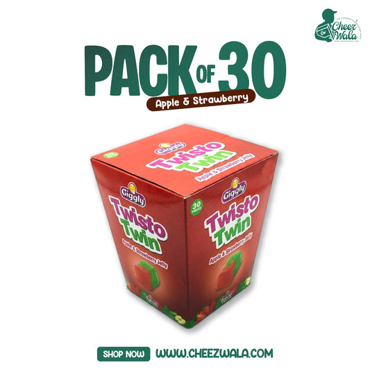 Giggly | Twisto Twin Strawberry & Apple - Pack of 30