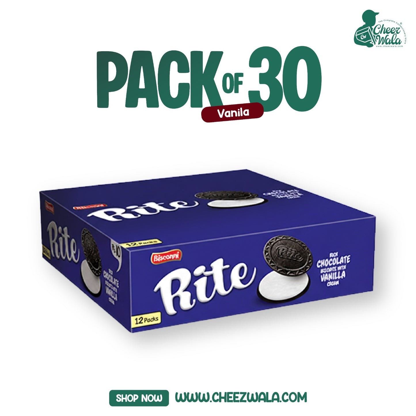 Bisconni | Rite Vanilla Cream - Pack of 30