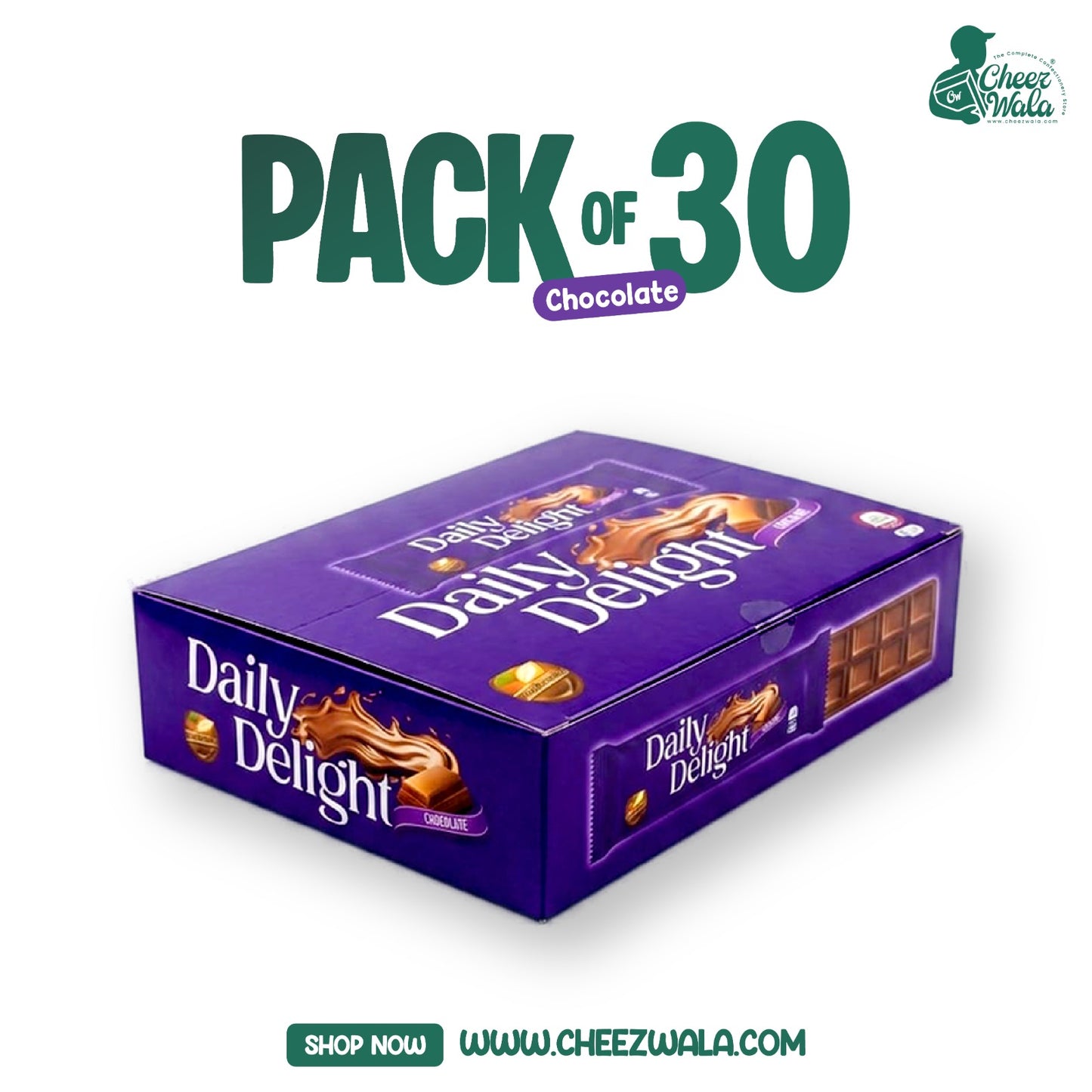 Danpak | Daily Delight Chocolate Bar (Rs. 20) - Pack Of 30