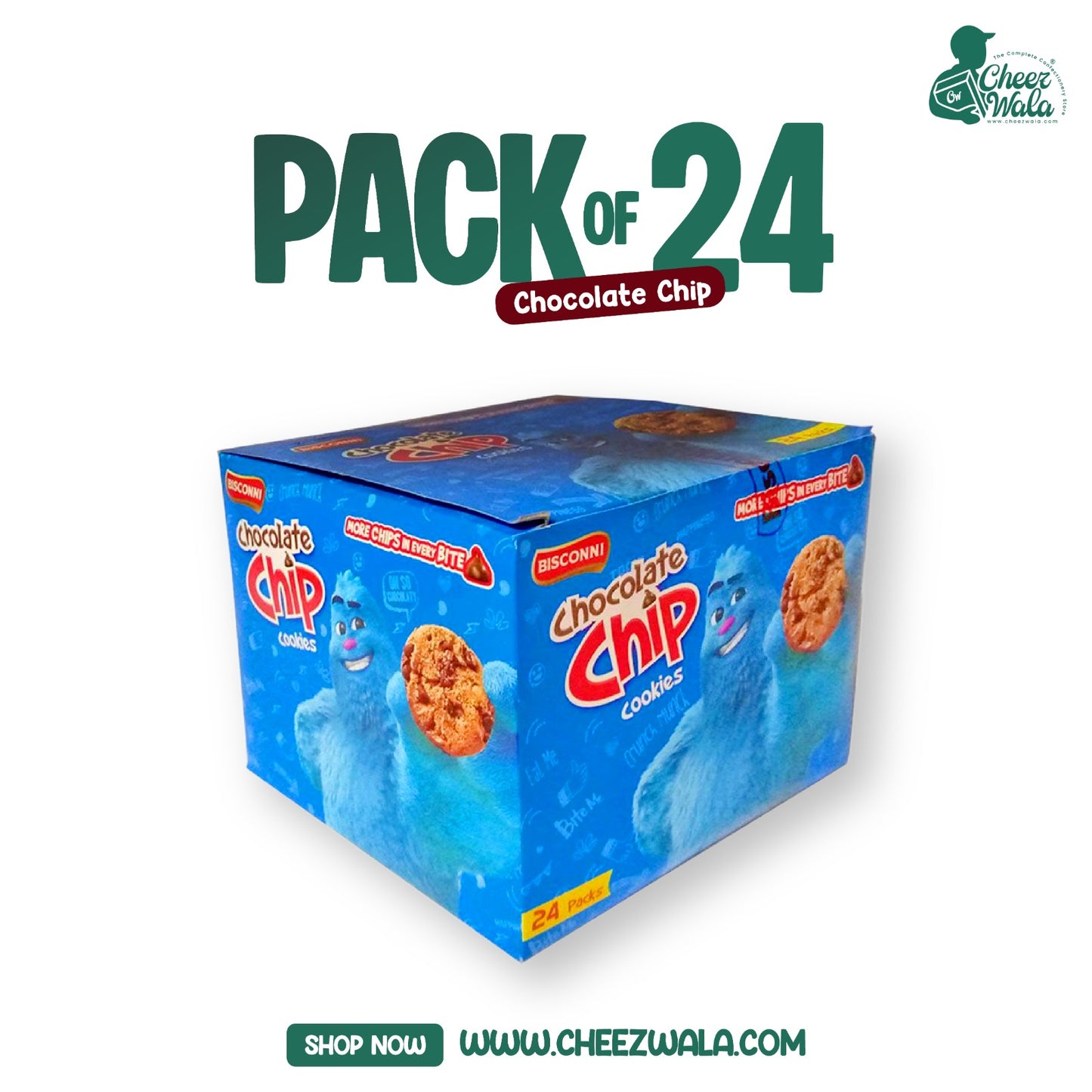 Bisconni | Chocolate Chip Cookies - Pack of 24