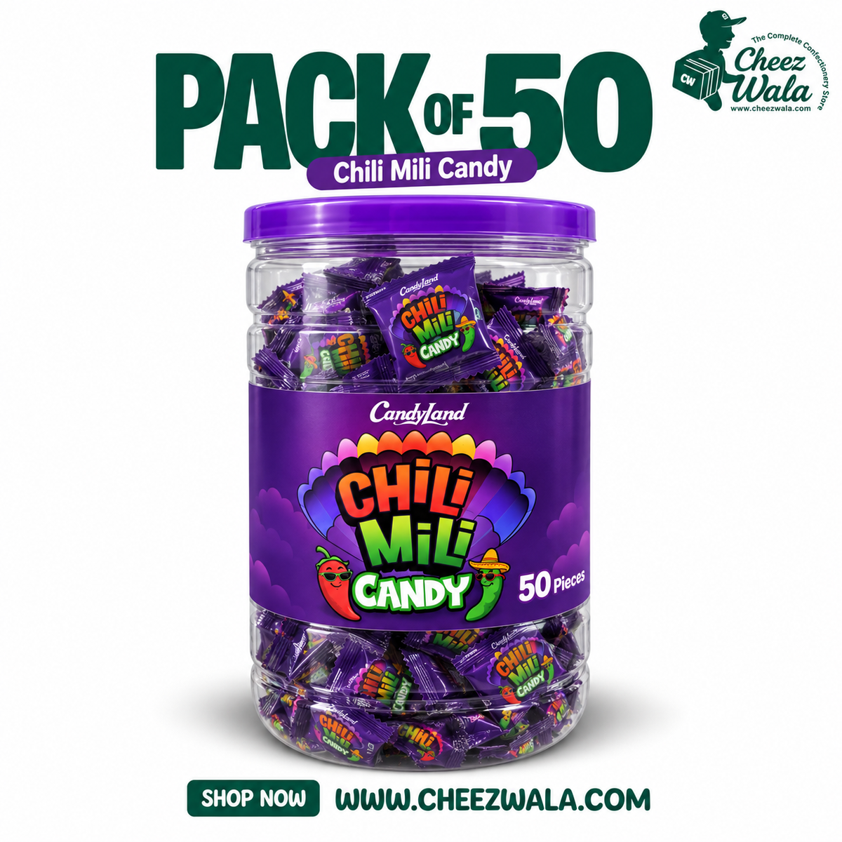 Candyland | Chili Mili Candy - Pack of 50