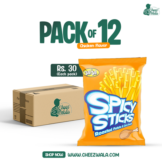 Jojo | Spicy Sticks Chicken - Pack Of 12 (Rs.30)