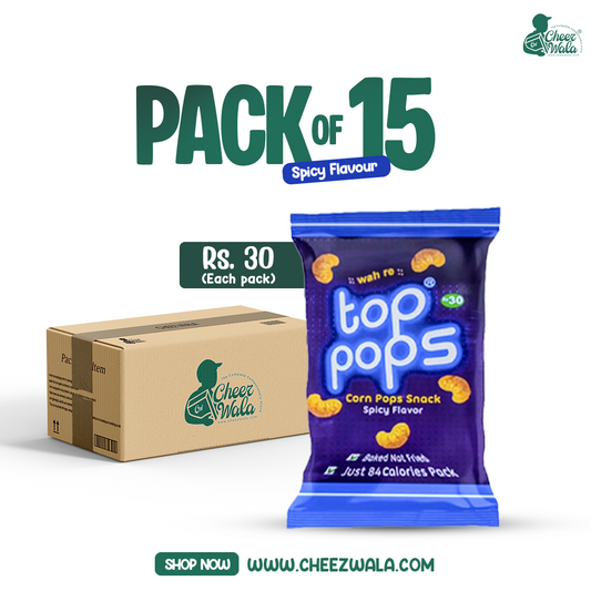 Top Pops Spicy (Blue) - Pack Of 15 (Rs. 30)
