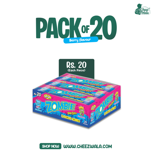 Jojo | Zombie Sour Chew Combo Flavor (S.Berry + B.Berry) - Pack Of 20 (Rs. 20)